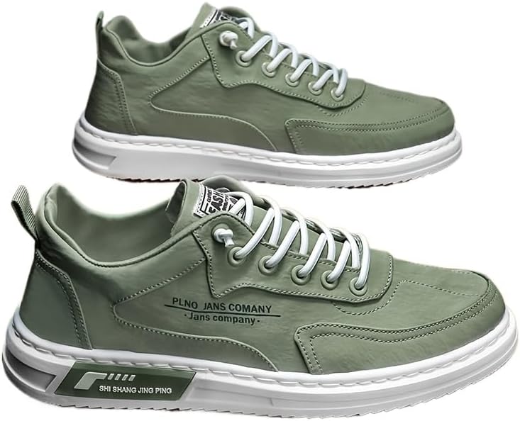 

Мужские модные однотонные кеды для скейтборда с регулируемыми шнурками, противоскользящие, низкие, удобные для прогулок на улице, бега, путешествий весной, летом и осенью Hhhchpm, зеленый