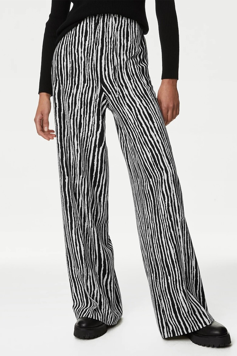 

Брюки с высокой талией Marks & Spencer, черный