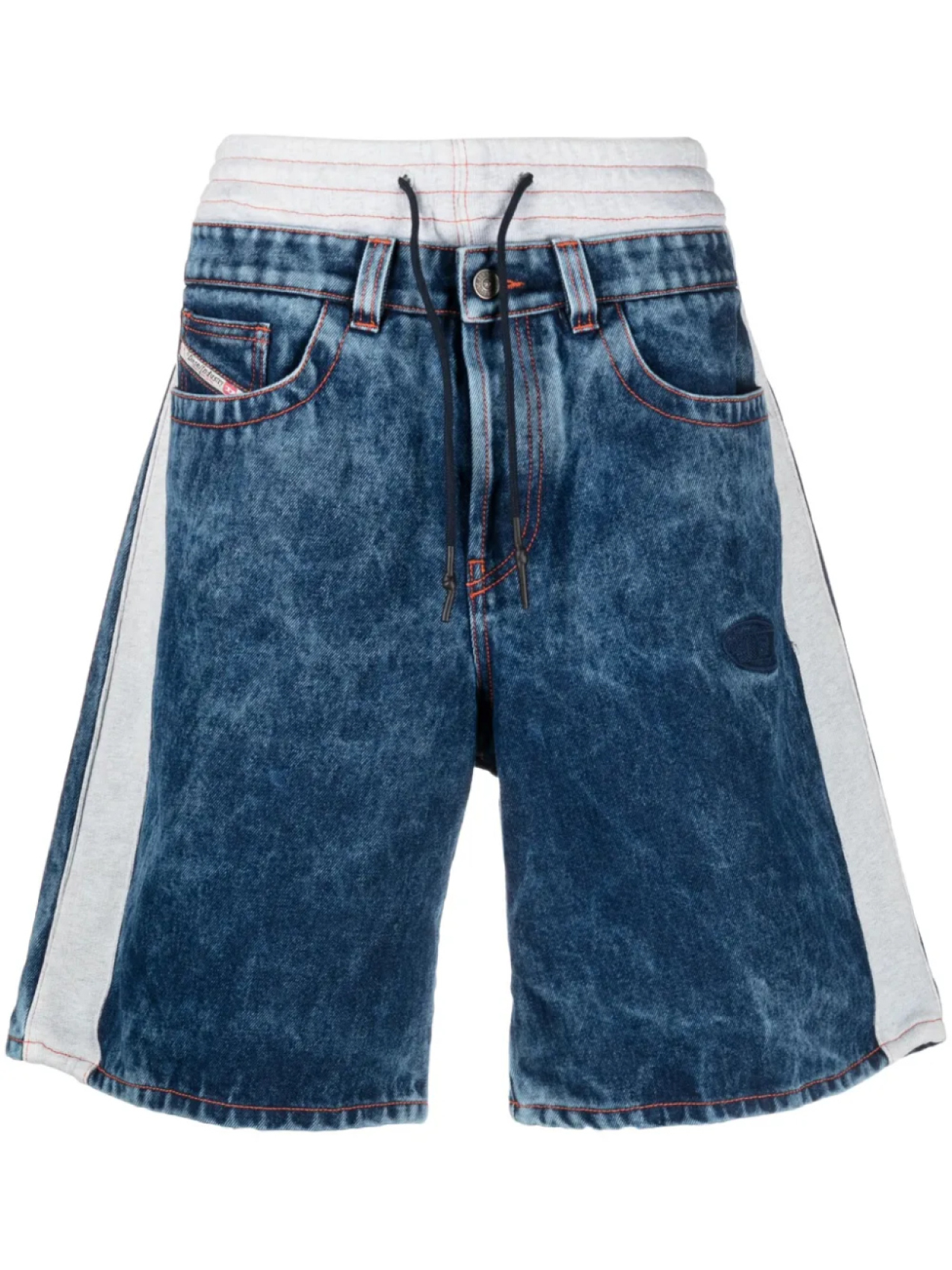 

Diesel джинсовые шорты-бермуды с кулиской, синий