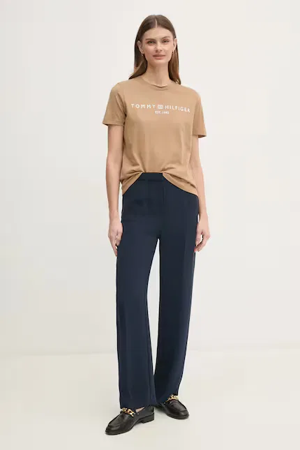 Футболка с принтом Tommy Hilfiger, брązowy — фото 2