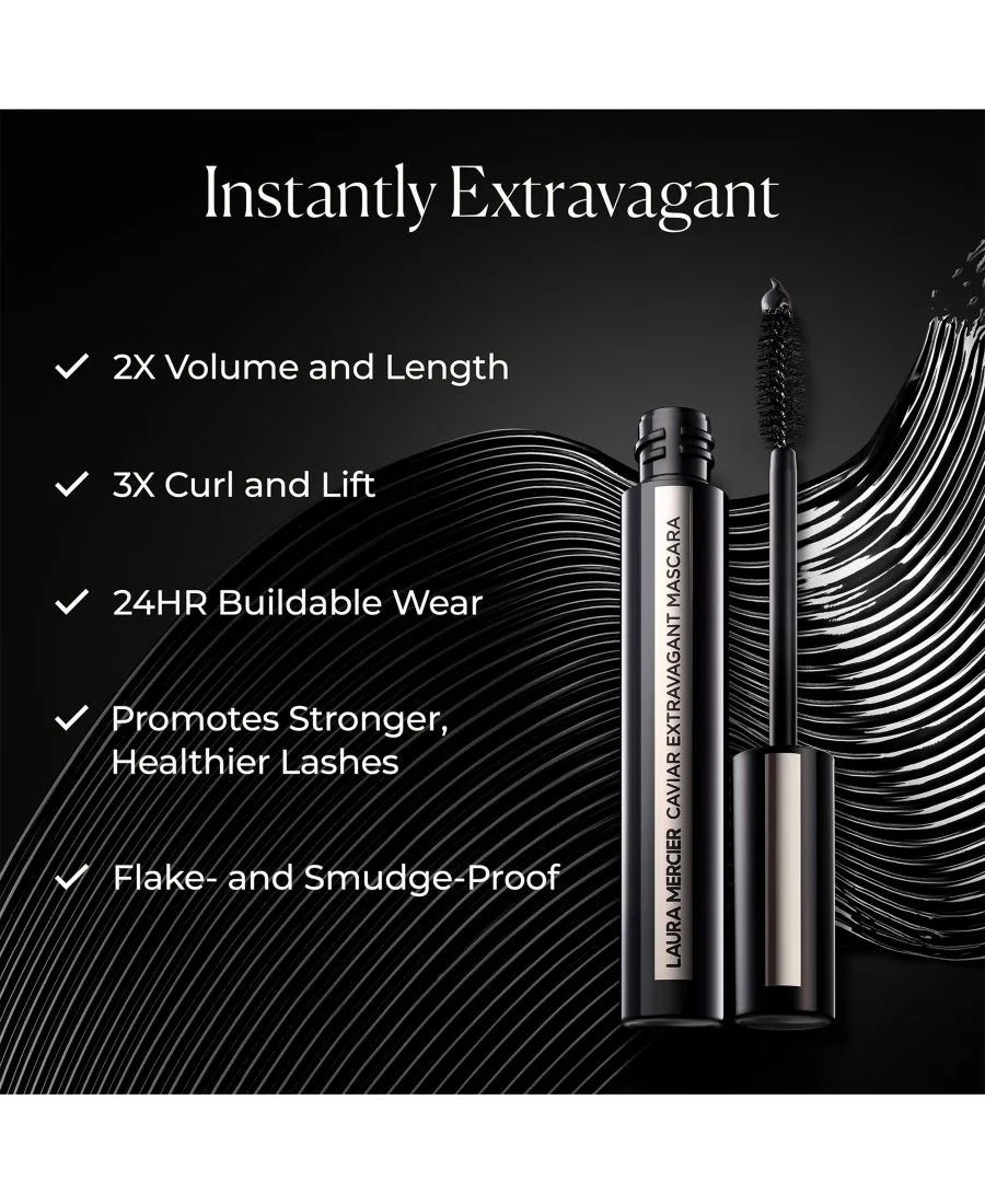 Laura Mercier Тушь для ресниц Caviar Extravagant для придания объема и удлинения ресниц — фото 3
