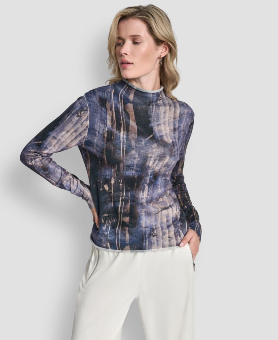 

Женский свитер с длинными рукавами и принтом DKNY, Hudson Lights