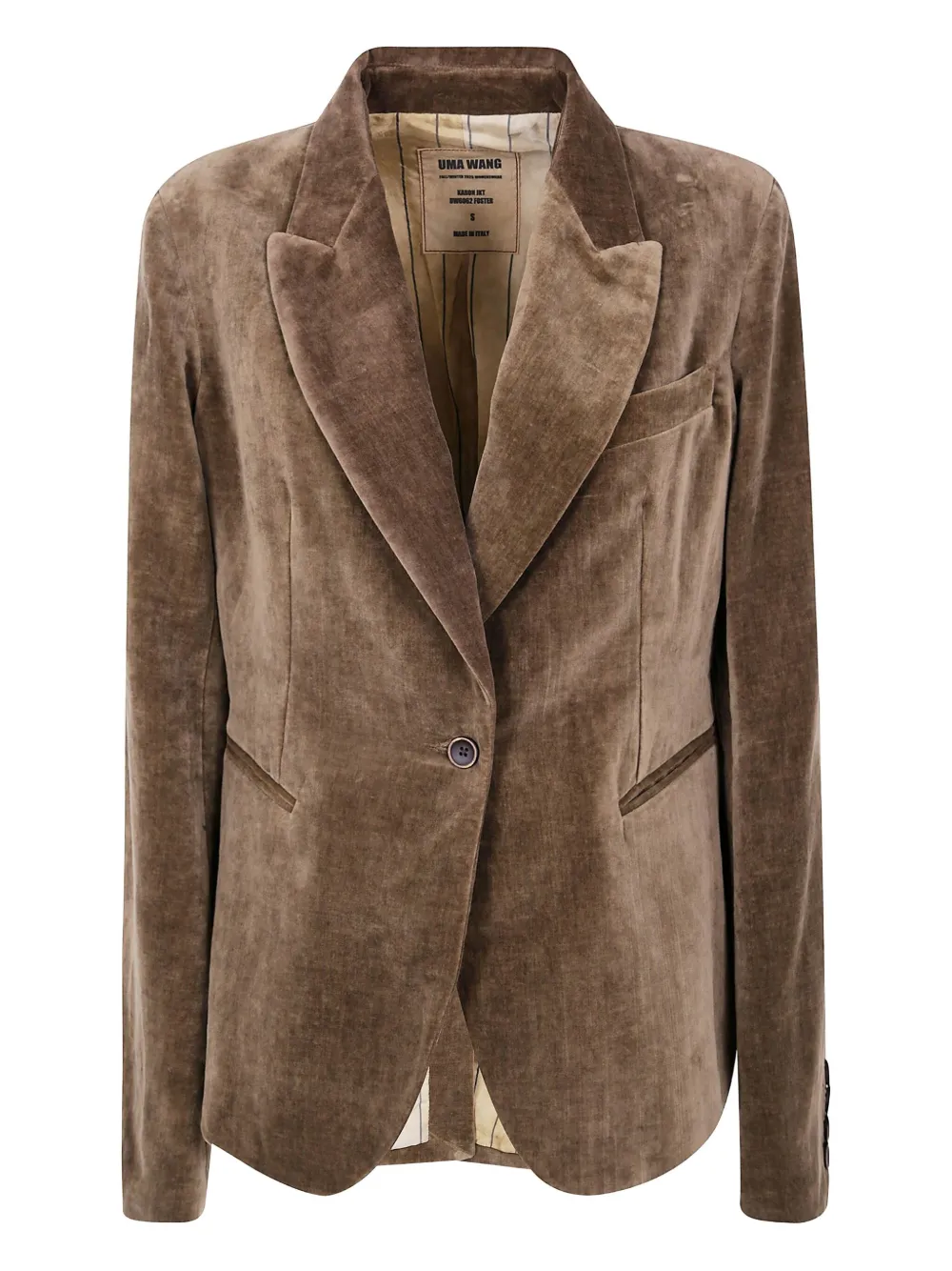 

Однобортный пиджак Uma Wang, коричневый