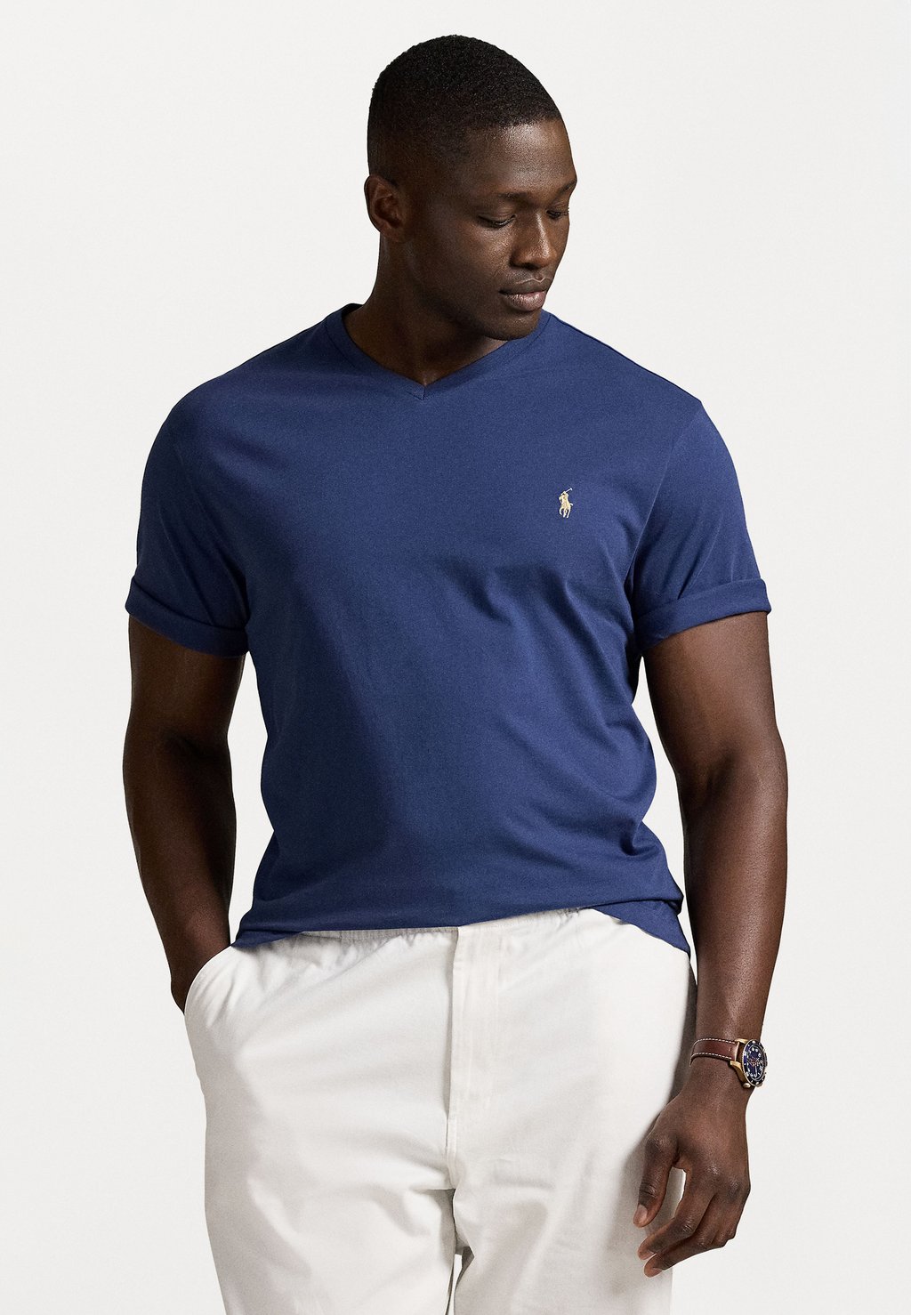 

Футболка V-NECK Polo Ralph Lauren Big & Tall, синий