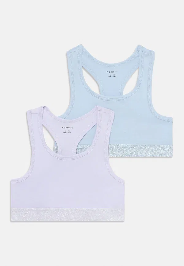 Топ-бюстье 2 шт Name It, purple heather, subdude blue, фиолетовый хизер, голубой