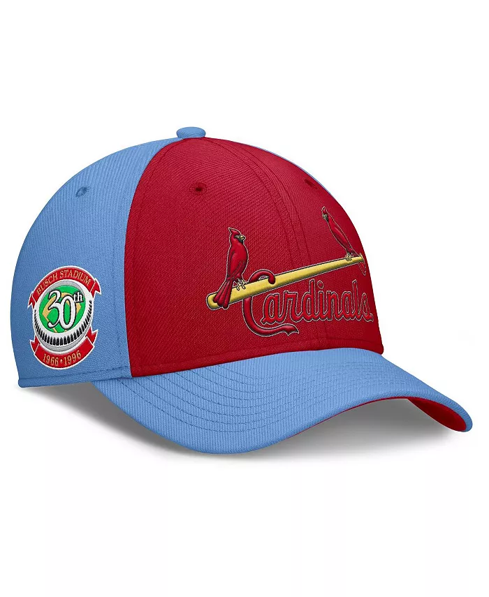 

Мужская светло-синяя/красная бейсболка St. Louis Cardinals Rise Swoosh Performance Flex Nike