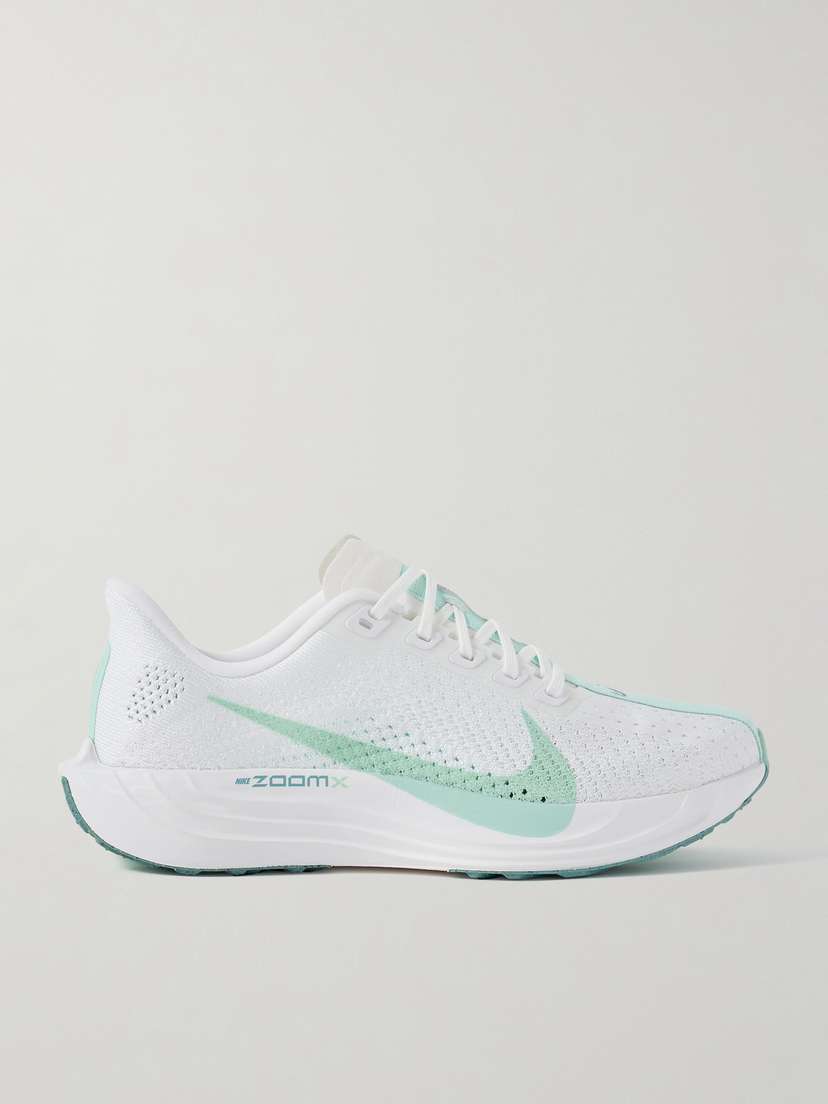 Кроссовки Pegasus plus Flyknit с резиновой отделкой Nike, зеленый