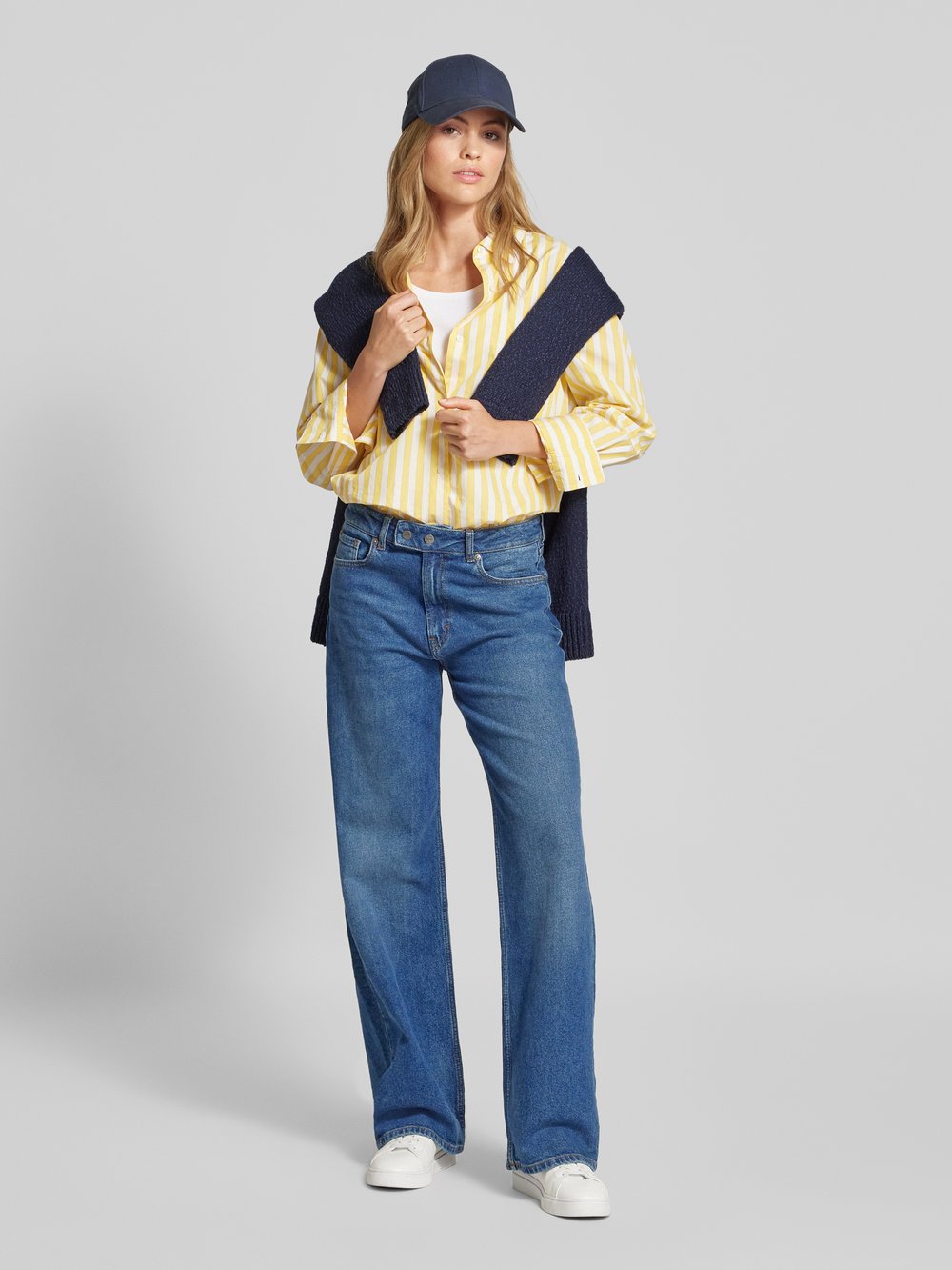 

Блузка-рубашка Easy Fit с пуговицами спереди Tommy Hilfiger, желтый