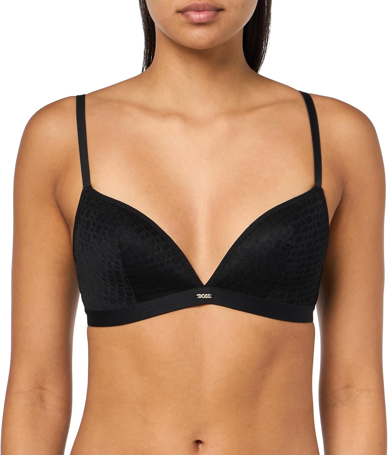 

Женский кружевной бюстгальтер-бралетт BOSS с треугольными чашечками, Black Storm