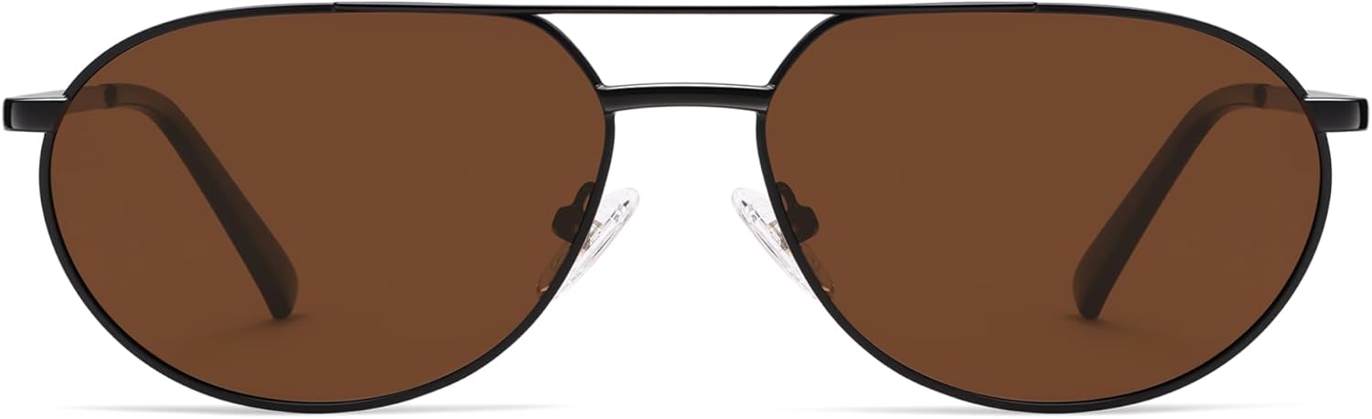 

Ретро поляризованные овальные солнцезащитные очки для женщин и мужчин в винтажном стиле 90-х годов с защитой от УФ-излучения. Женские солнцезащитные очки AP3770 (модель 2026) Appassal, C2 Black/Brown