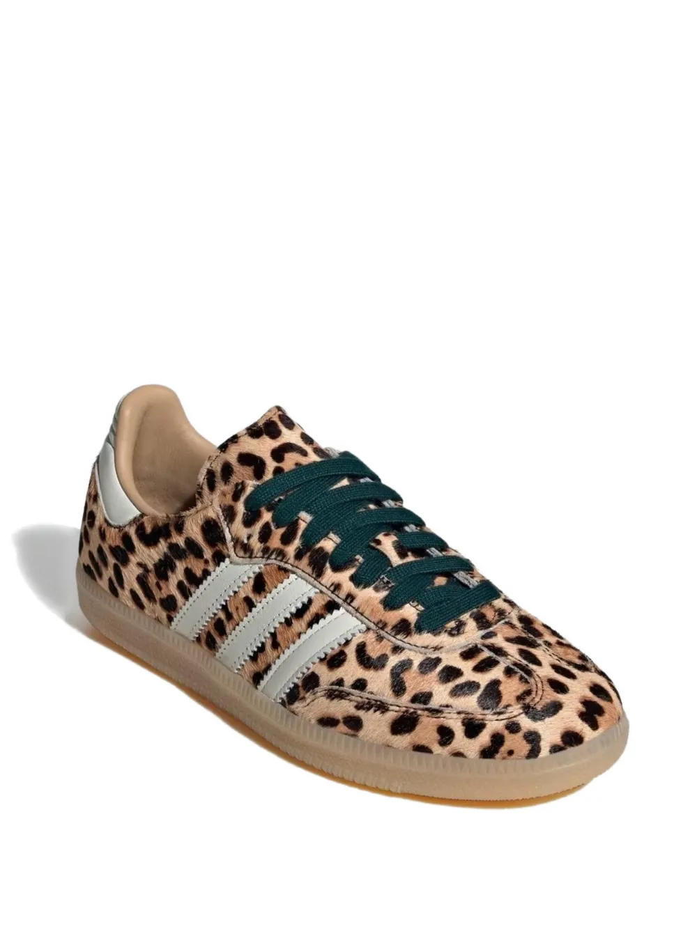 Кроссовки Samba OG с леопардовым принтом и тремя полосками Adidas, коричневый — фото 2
