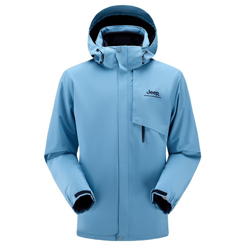 

Ветровка мужская Waterproof, Windproof, Breathable, Thermal, Cold Resistant Jeep, facing wind синий