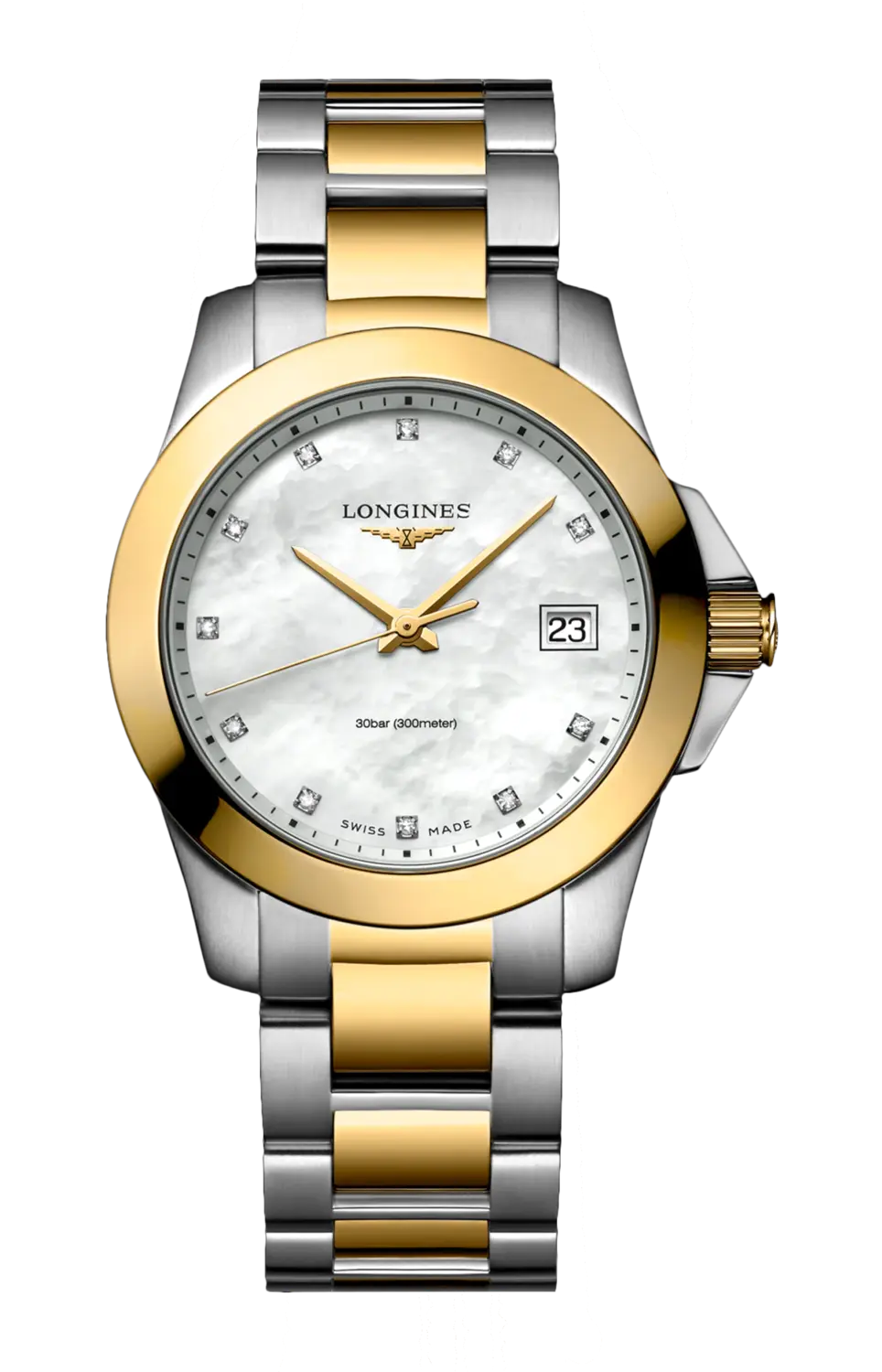 

Часы Longines Conquest с перламутром 34 мм