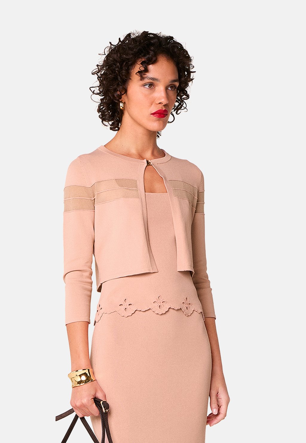 

Кардиган CROPPED Rodier, цвет Rose Poudré