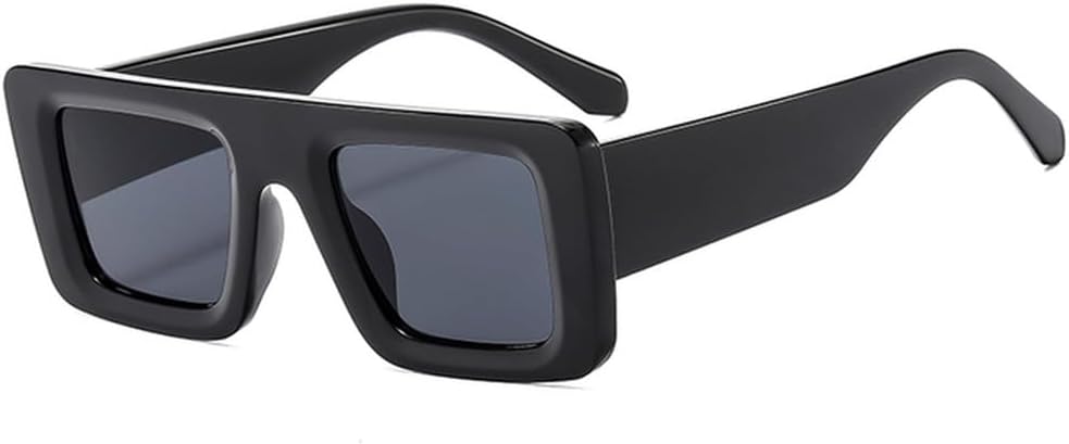 

Ретро солнцезащитные очки для путешествий, маленькие прямоугольные солнцезащитные очки для женщин и мужчин, винтажная мода, женские очки с защитой от УФ-излучения UV400 TVTBBVV, Black