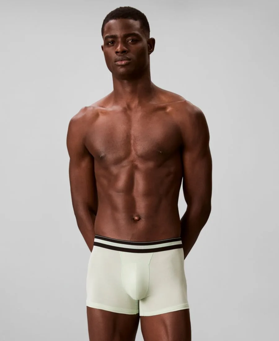 Мужские спортивные плавки Icon Active Mesh, комплект из 3 штук Calvin Klein, черный/fungi/seafoam wave — фото 3