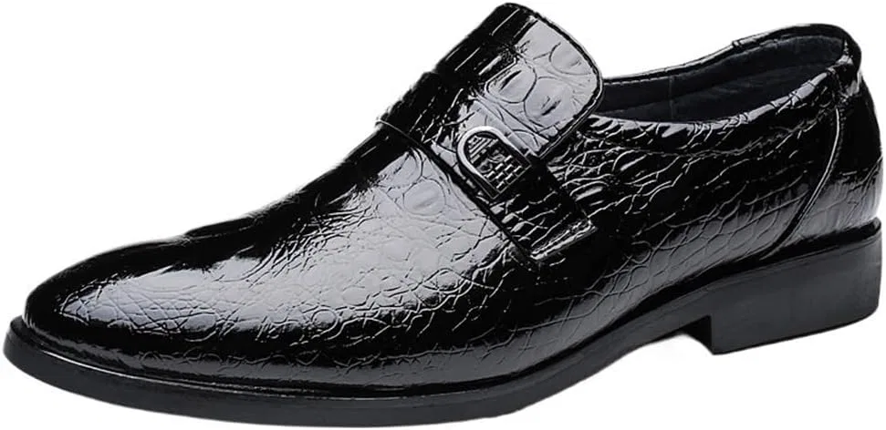 Лоферы из лакированной кожи мужские, Half Brogue, Black DHFIRUFSHLO