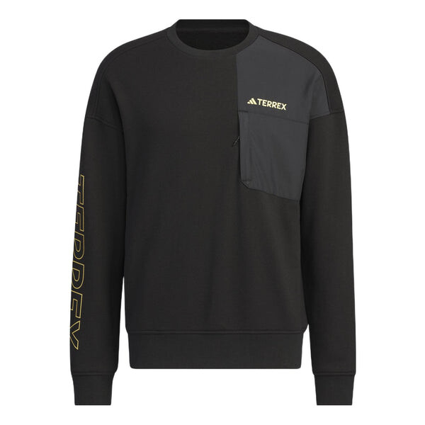 

Толстовка Adidas x Terrex Sweatshirt 'Black Solar Yellow', черный