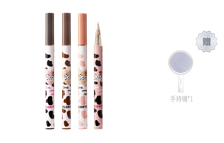 Набор жидких подводок для глаз Flortte Wow So Light Eyeliner, 4 шт + зеркальце в подарок — фото 2