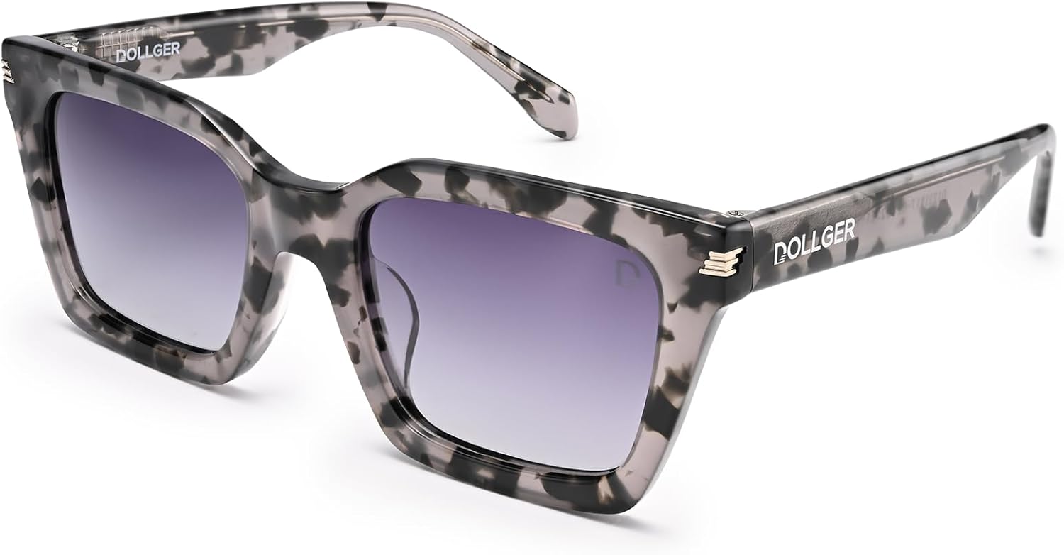 

Поляризованные солнцезащитные очки Dollger Square для женщин и мужчин. Классические дизайнерские солнцезащитные очки с защитой от УФ-излучения. Мужские солнцезащитные очки, White