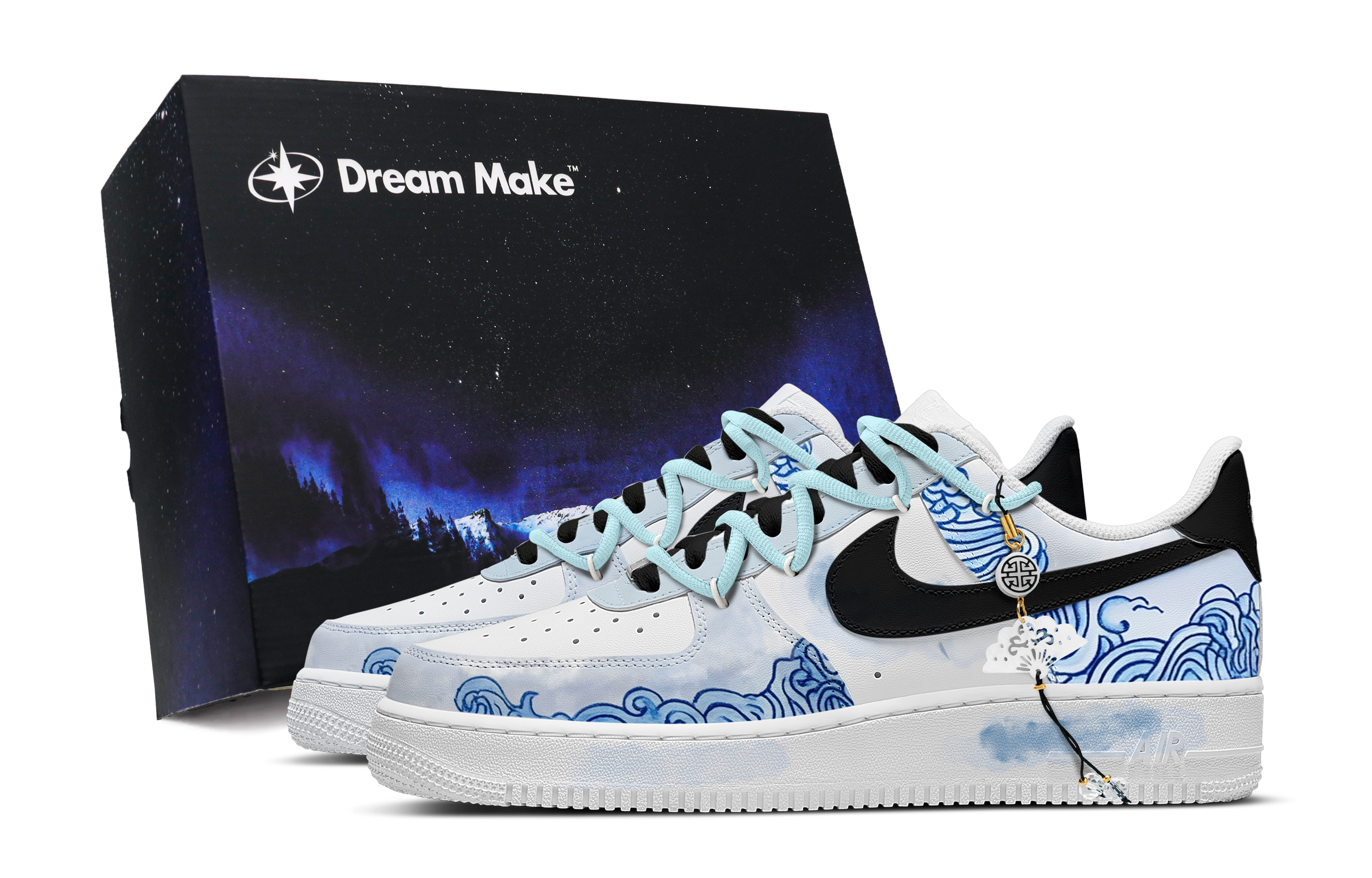 

Nike Низкие износостойкие кроссовки для скейтбординга Air Force 1, мужские, синие