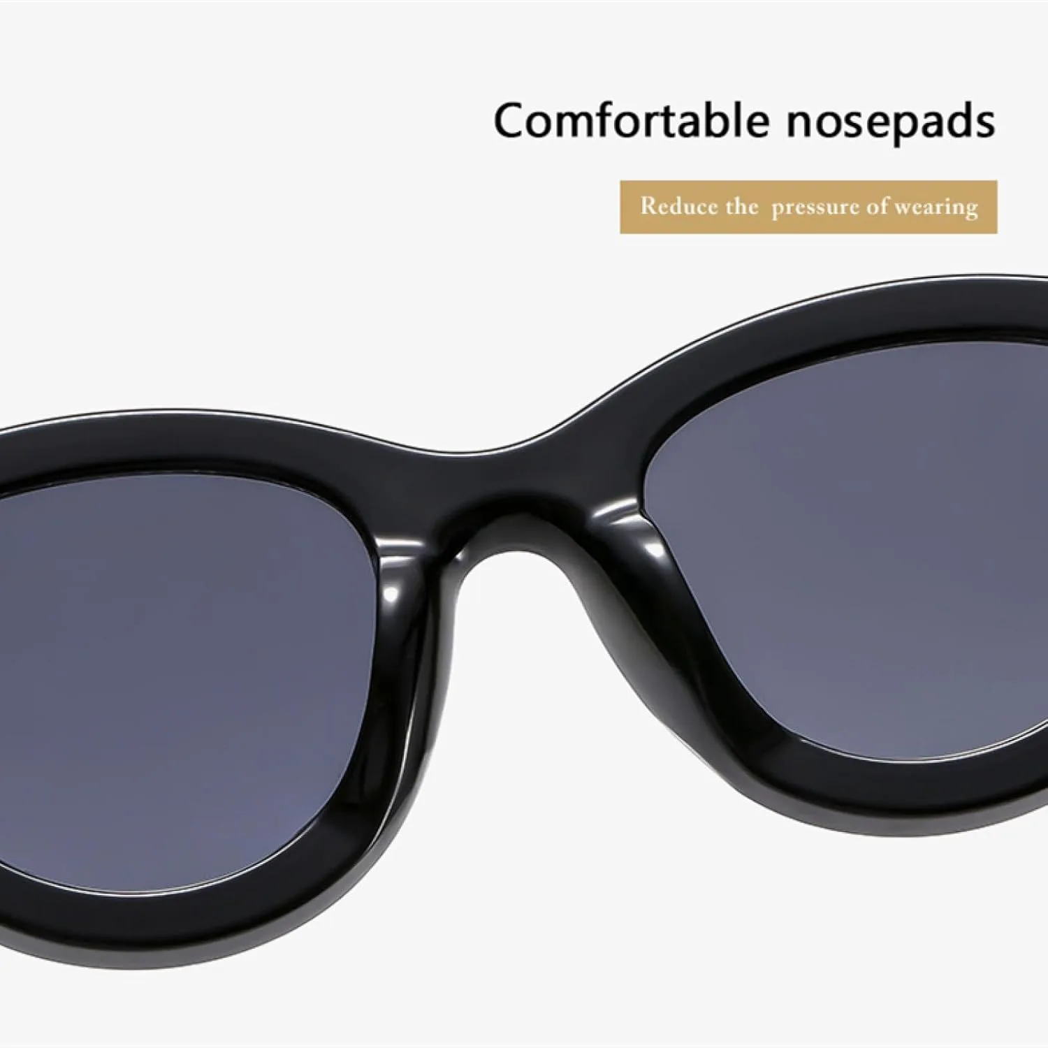 

Овальные толстые модные солнцезащитные очки в стиле панк-ретро для мужчин и женщин, минималистичные, с защитой от УФ-излучения UV400 TVTBBVV, Grey Yellow Clear