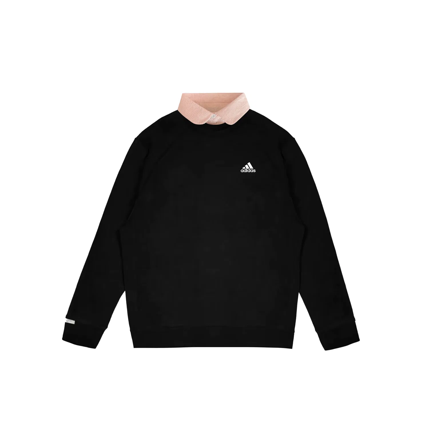 Лаунж-свитшот унисекс жаккард Hibiscus с поло-воротником, средней посадки Adidas, Jacquard Hibiscus