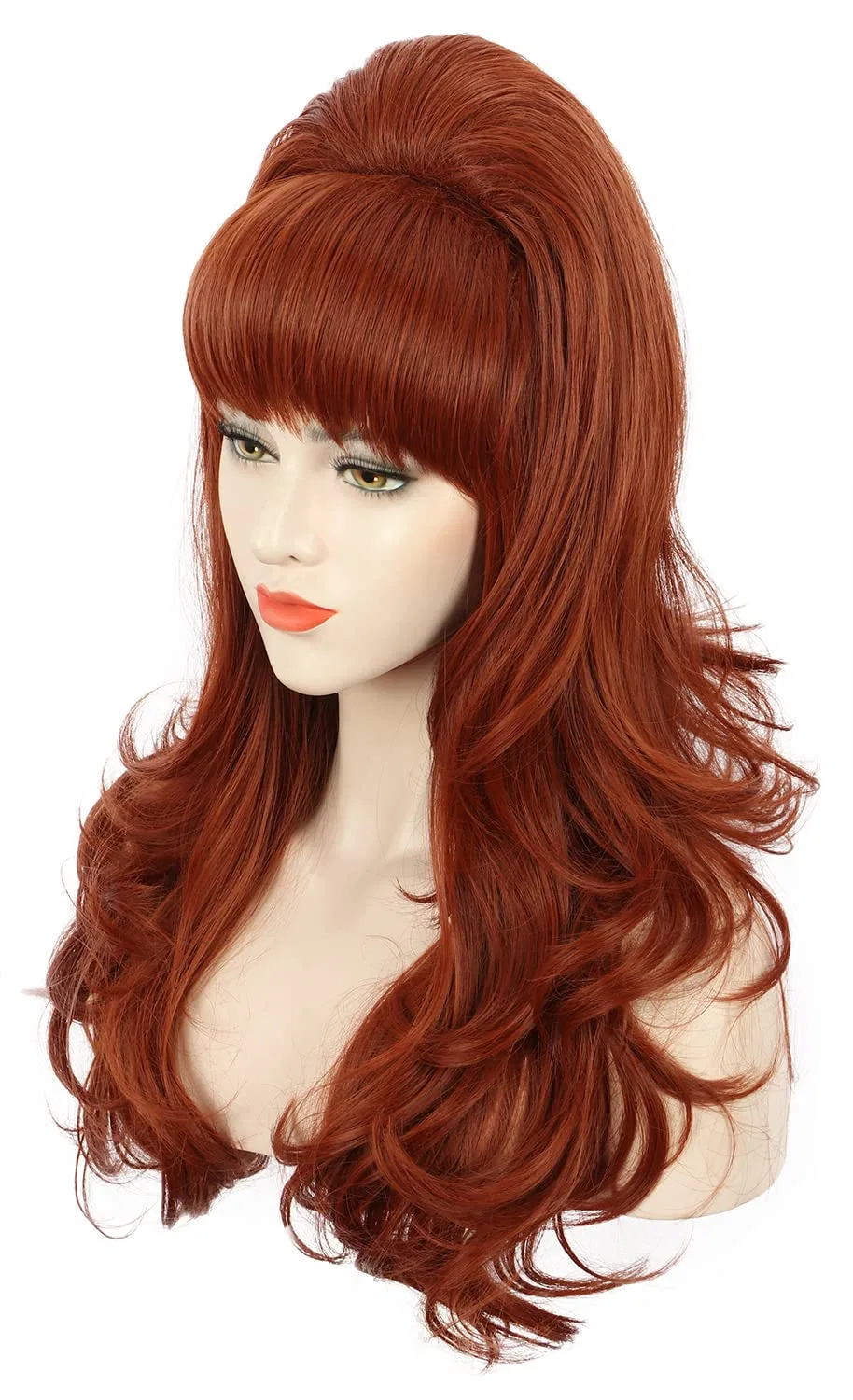 Женский длинный волнистый парик Karlery для вечеринок Karlery, Ginger Red Brown — фото 3