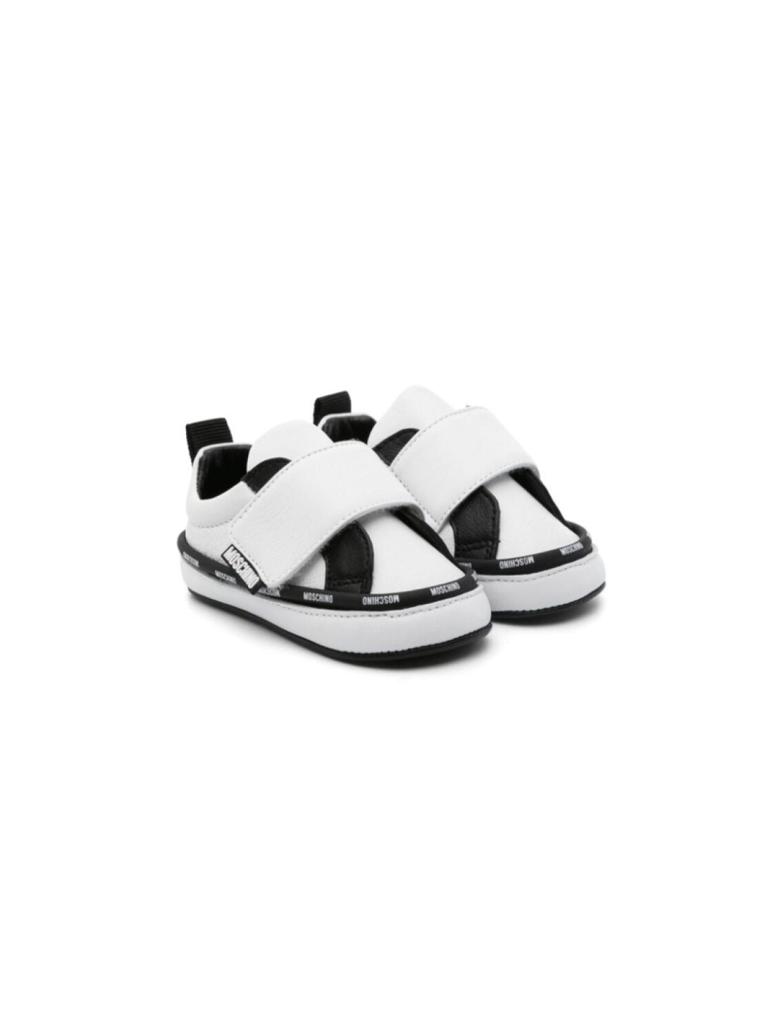 

Moschino Kids кеды на липучках с логотипом, белый