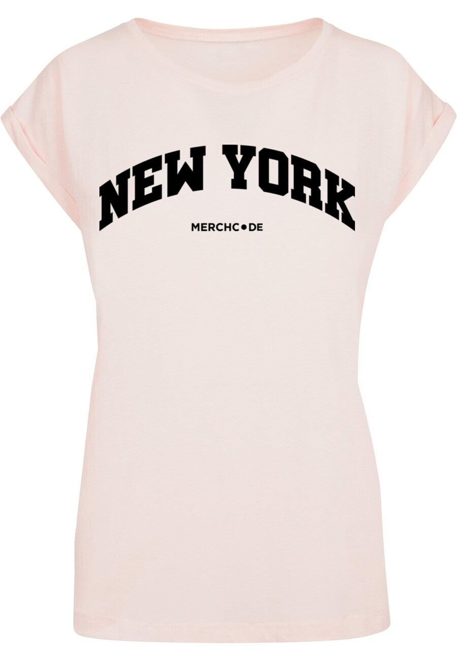 

Футболка Merchcode NEW YORK, цвет Pastel Pink