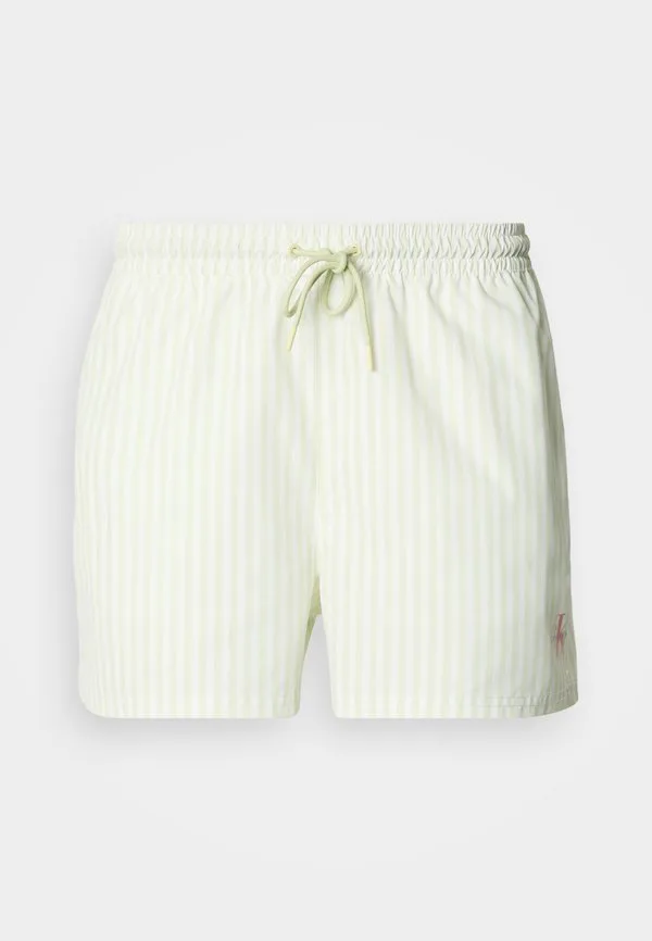 Плавки с поясом на шнуровке и графическим монограммом. Calvin Klein Swimwear, Penny/White Jade — фото 4