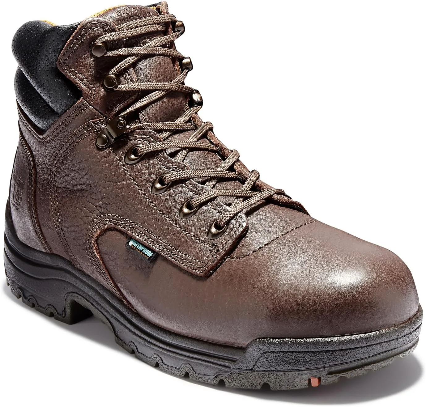 Мужские промышленные рабочие ботинки Timberland PRO Titan с водонепроницаемым верхом и алюминиевым защитным носком, 6 дюймов, темный мокко — фото 2
