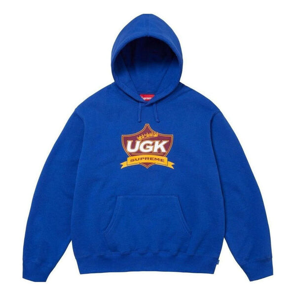 

Толстовка x ugk hooded sweatshirt 'blue yellow white' Supreme, синий