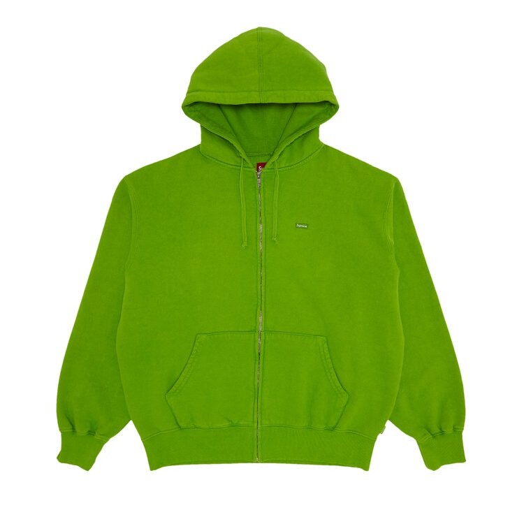 

Толстовка Supreme Overdyed Small Box Zip Up Hooded Sweatshirt, зеленый