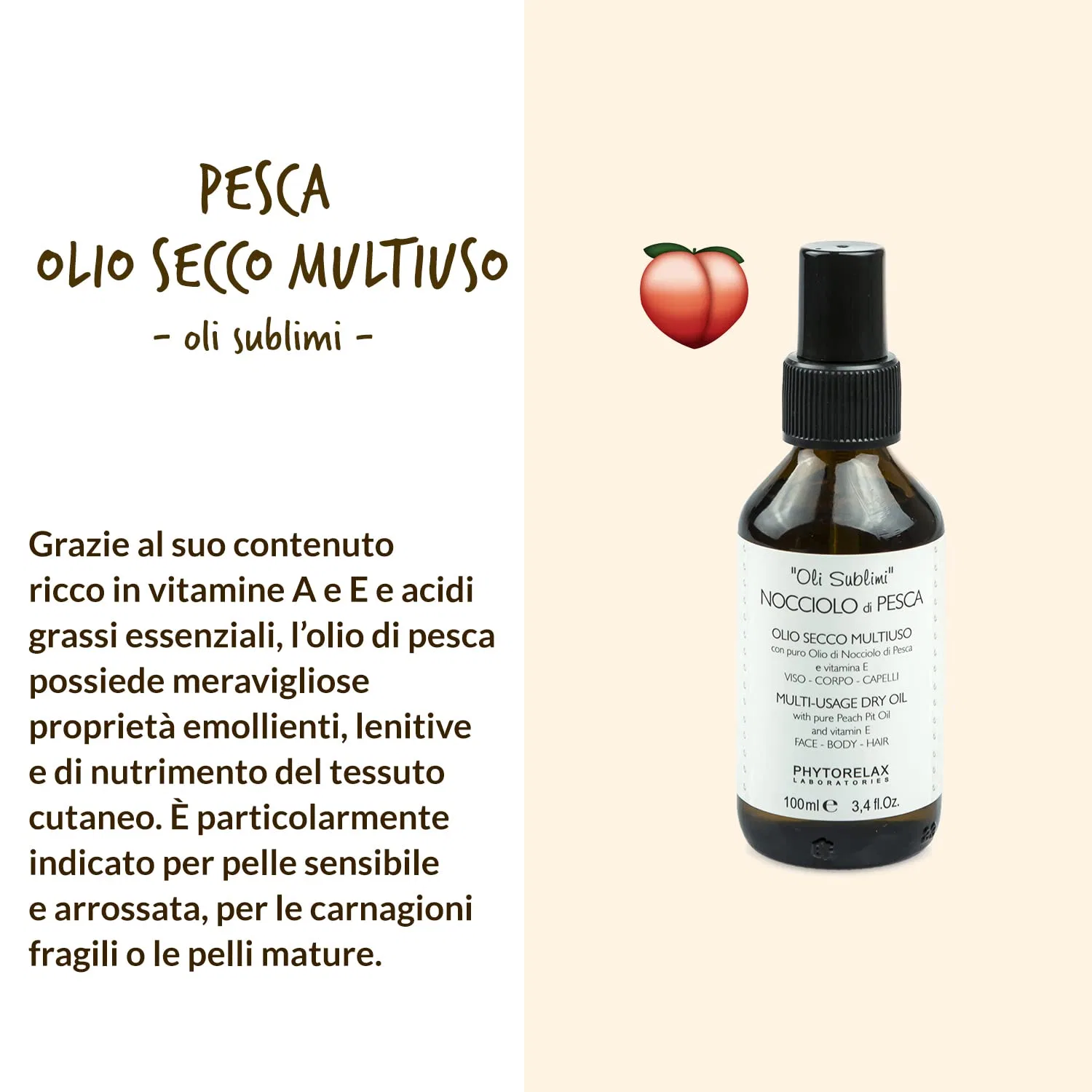 Сухое масло для лица, тела и волос с персиковой косточкой Phytorelax Phytorelax — фото 4