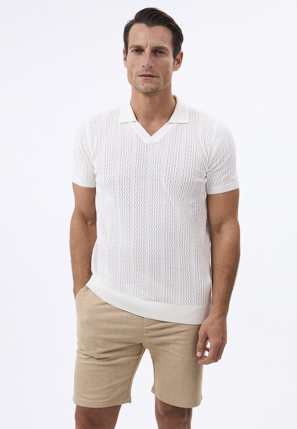 

Рубашка поло SHORT SLEEVE Felix Hardy, кремовый