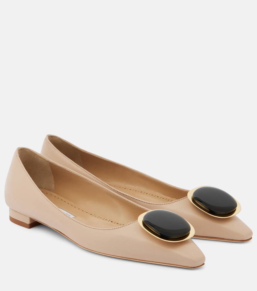 Кожаные балетки Chiaran Manolo Blahnik, 2601 Mnud