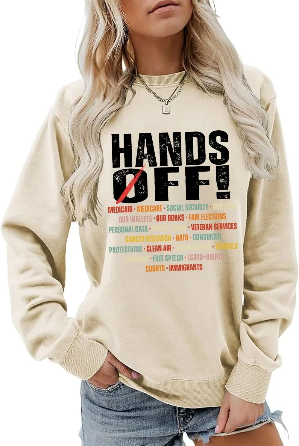 

Толстовка с капюшоном Hands Off Protest Unisex