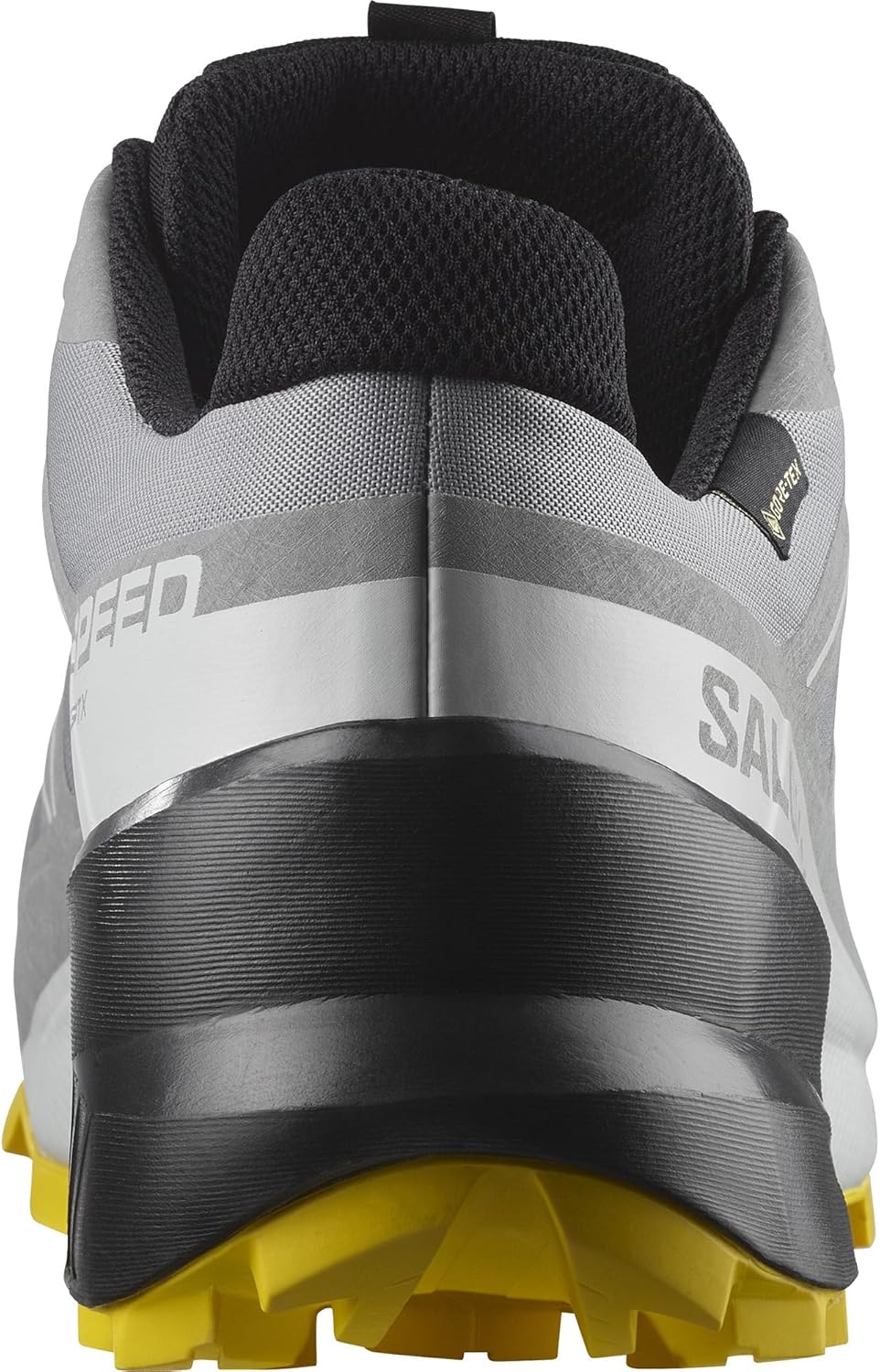 Кроссовки для трейлраннинга Salomon Men's Speedcross GTX Waterproof, Sharkskin/Black/Lemon — фото 3