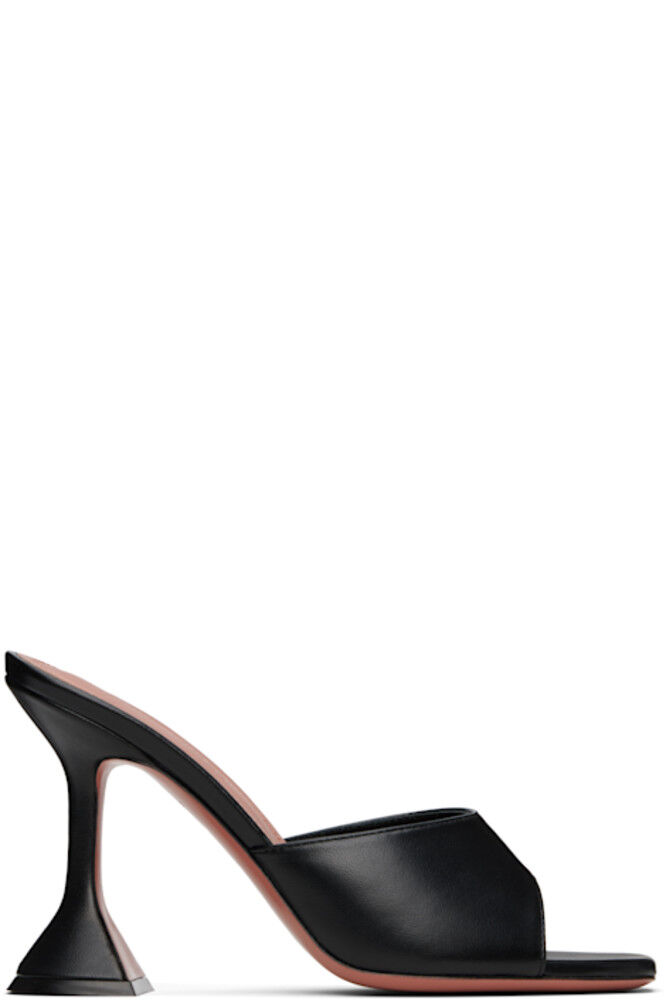 Черные босоножки на каблуке Lupita Slipper Amina Muaddi