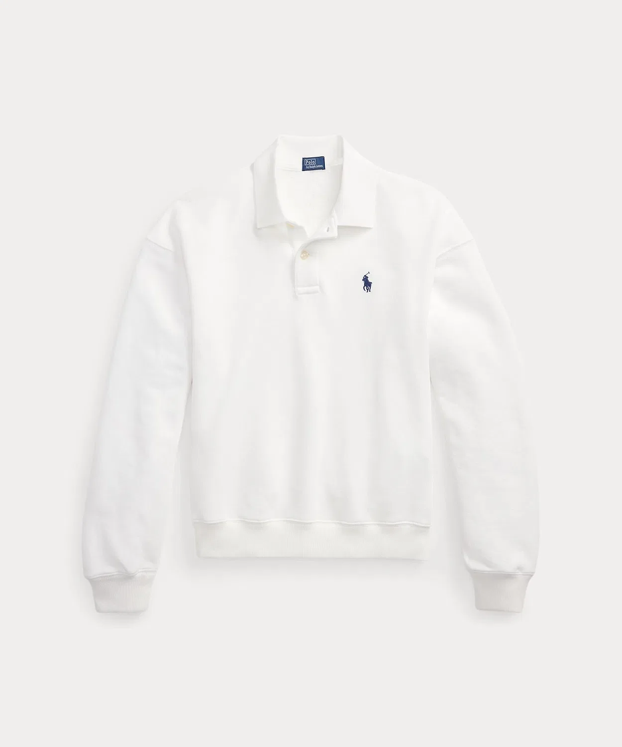 Флисовая кофта поло Ralph Lauren лёгкая белый — фото 2