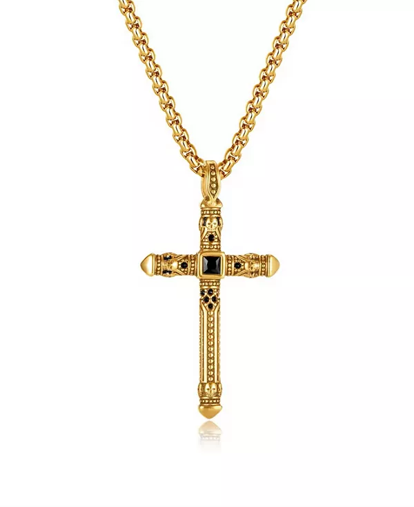 

Ожерелье из нержавеющей стали с подвеской в виде библейского креста Rhona Sutton, gold