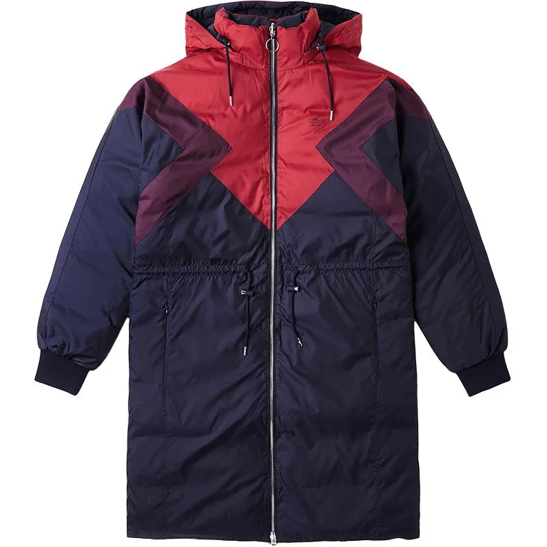 Пуховик LACOSTE Женский, Стильный дизайн, Navy Blue/Red