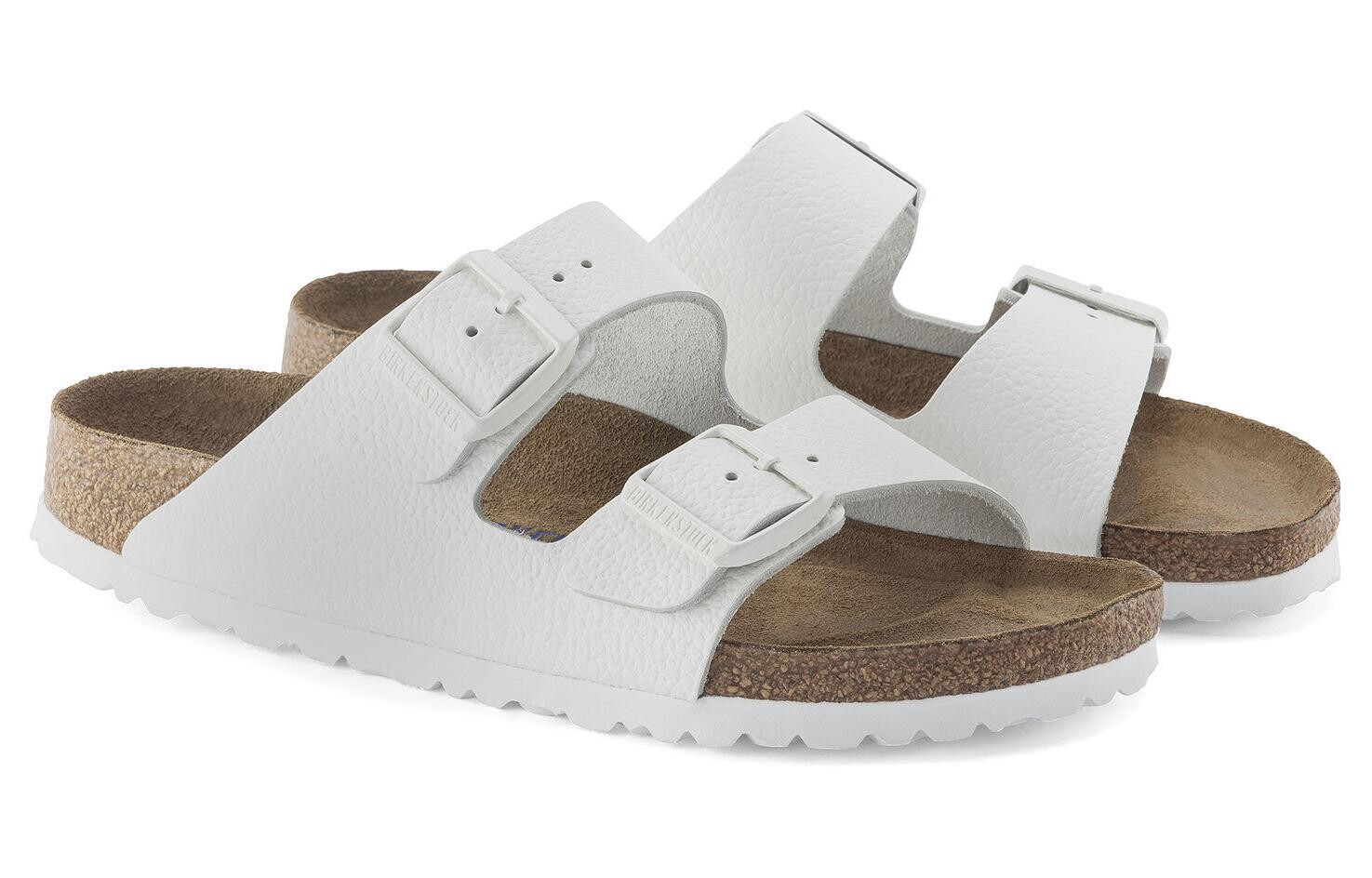 Birkenstock Arizona Шлепанцы с мягкой стелькой унисекс, White — фото 3
