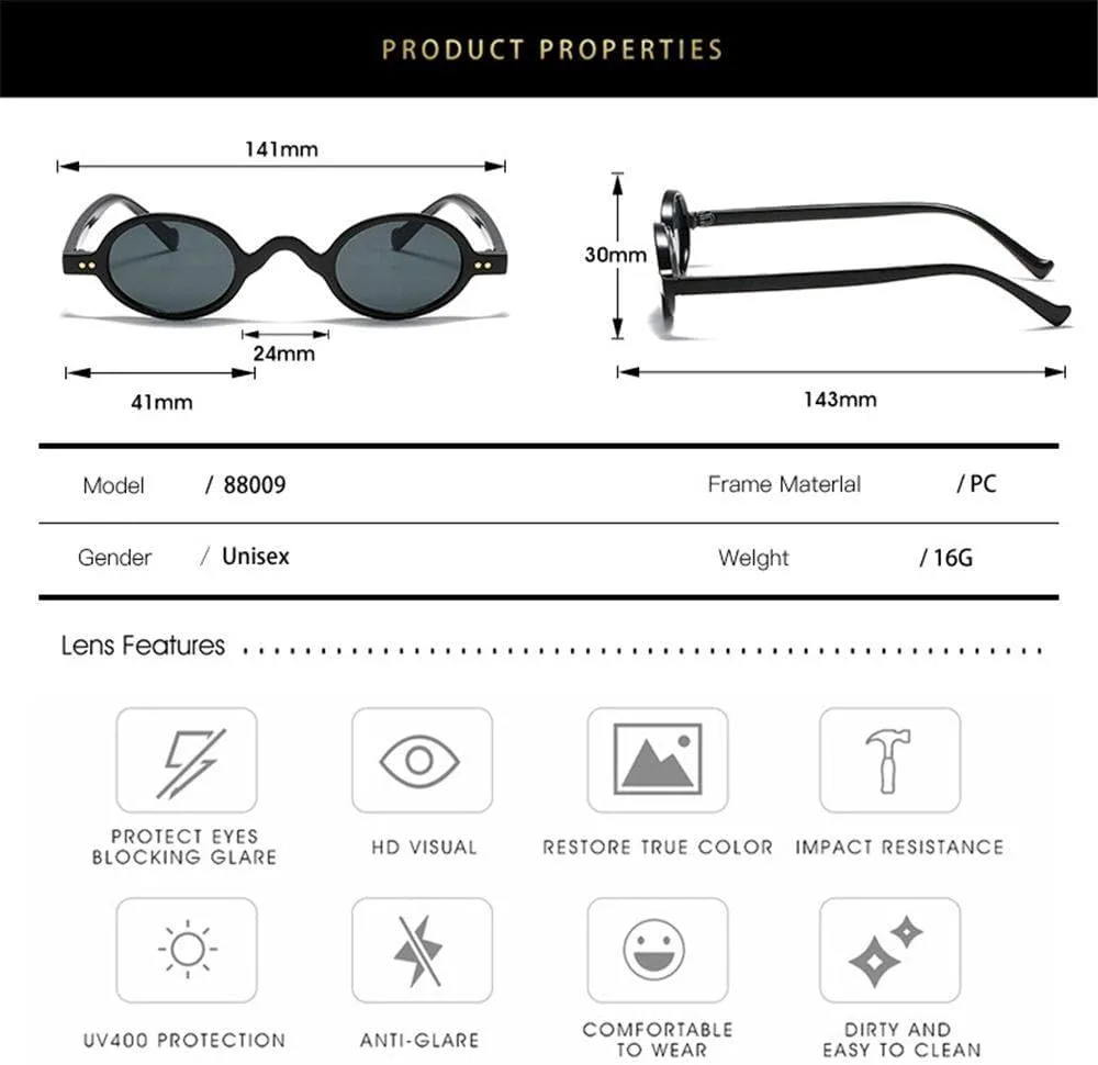 

LVTFCO Модные маленькие овальные солнцезащитные очки для женщин, винтажные панк-очки, хип-хоп круглые солнцезащитные очки, женские дорожные очки UV400, C2