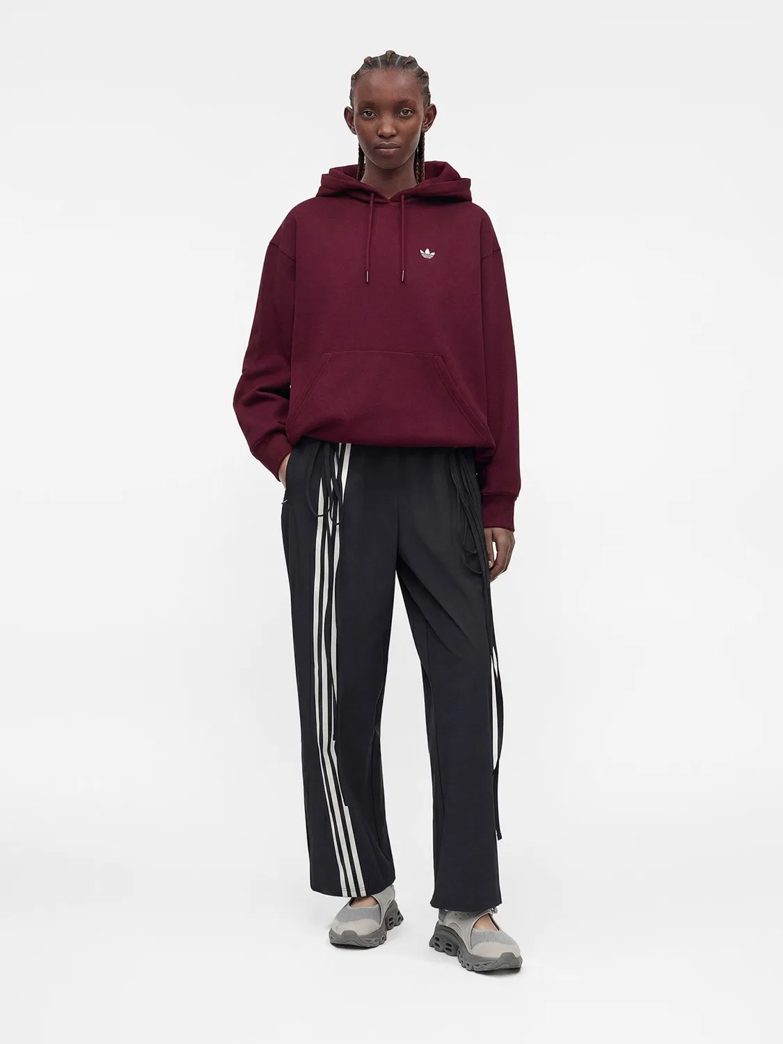 Толстовка Adidas Originals Essentials темно-розового цвета — фото 3