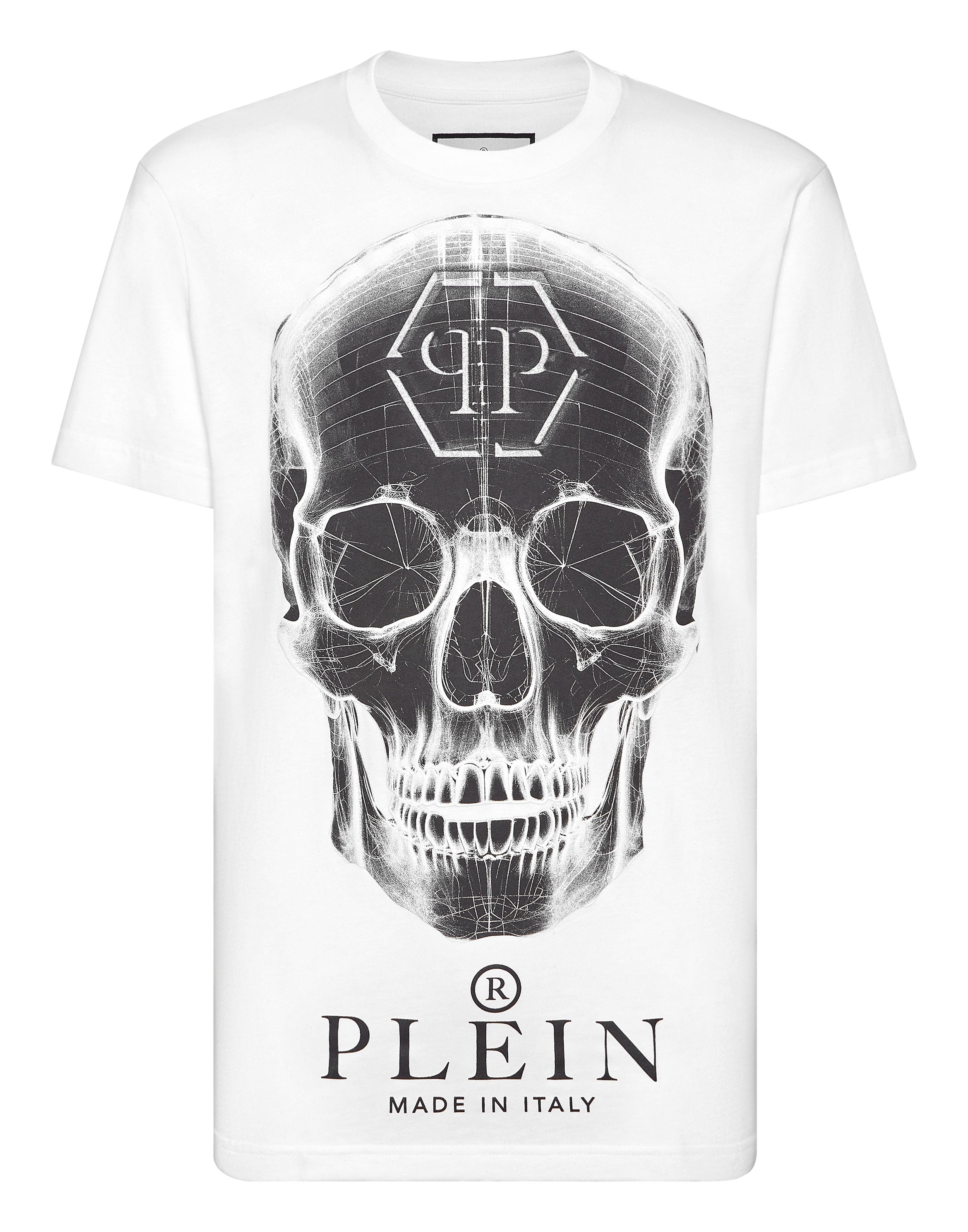 

Футболка с круглым вырезом SS Skull PHILIPP PLEIN, белый