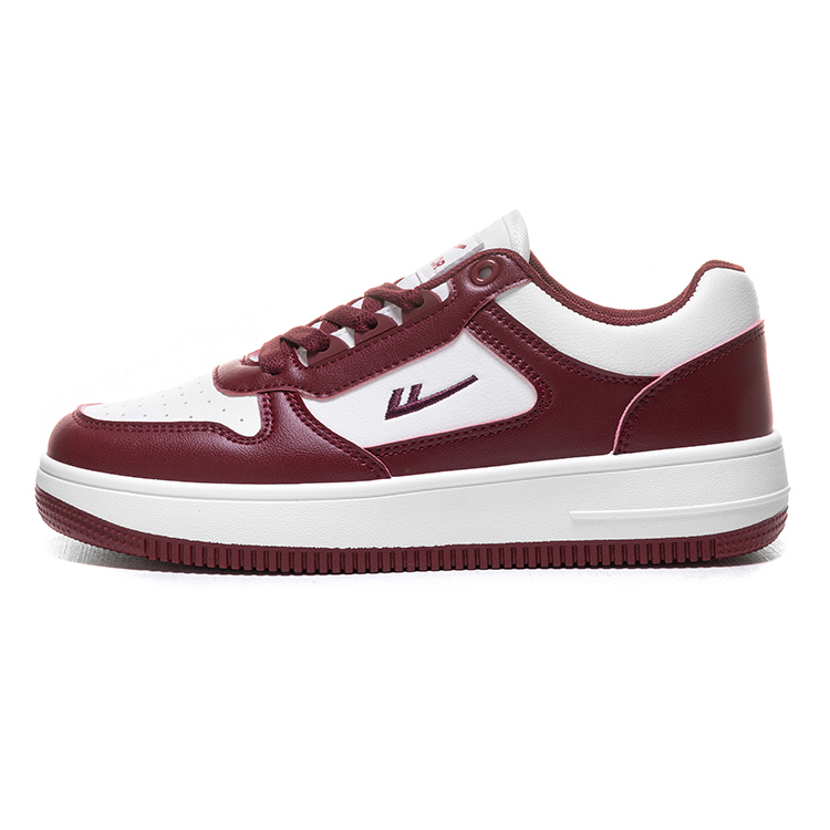 

WARRIOR Износостойкие, легкие и дышащие низкие кроссовки для скейтбординга Unisex White Burgundy