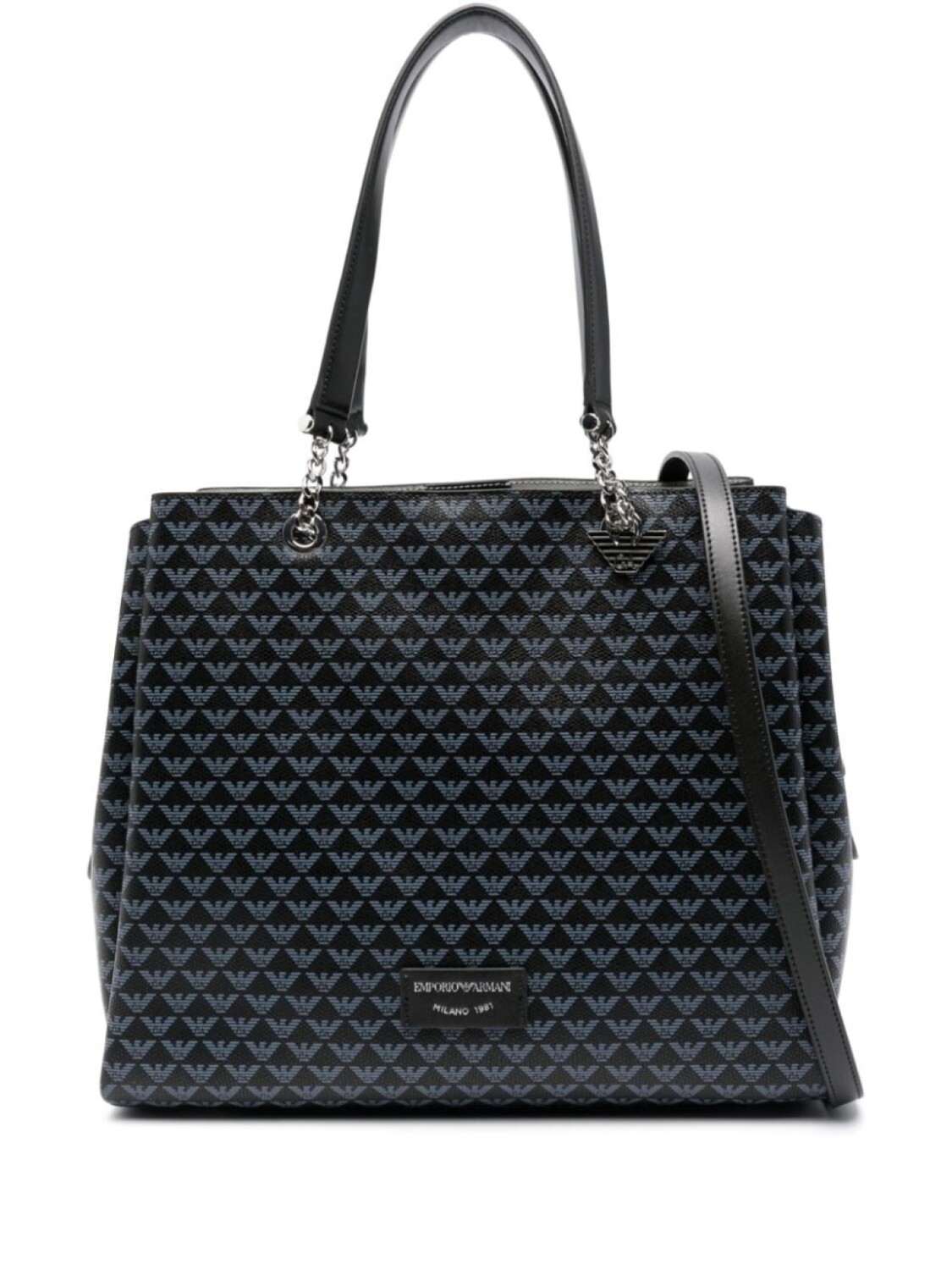 

Emporio Armani сумка-тоут из искусственной кожи с логотипом, черный