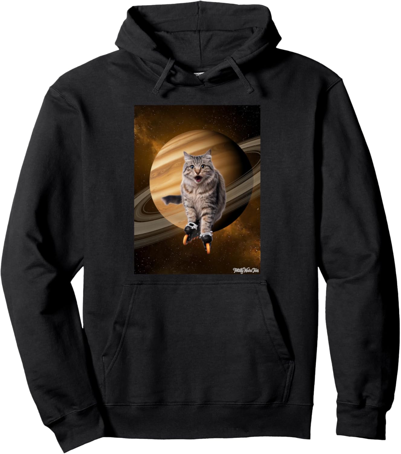 

Худи Skate Cat Saturn Space A Totally Weird T-Shirt, черный